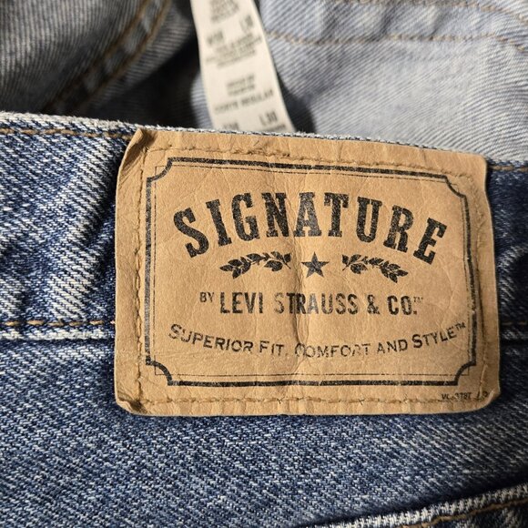 Levi Strauss Signature Traditional Regular Fit Men's Cotton Blue Jeans 36x30 - Picture 10 of 10